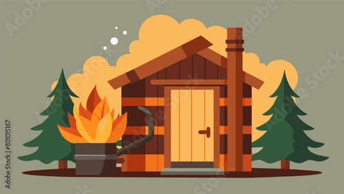 The woodburning sauna is a rustic yet effective way for firefighters to detoxify from the hazardous fumes and contaminants encountered on the job.. photo
