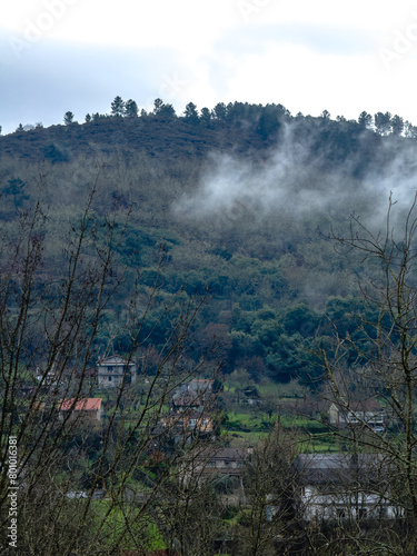 Fog Whispering Through a Mountain Village