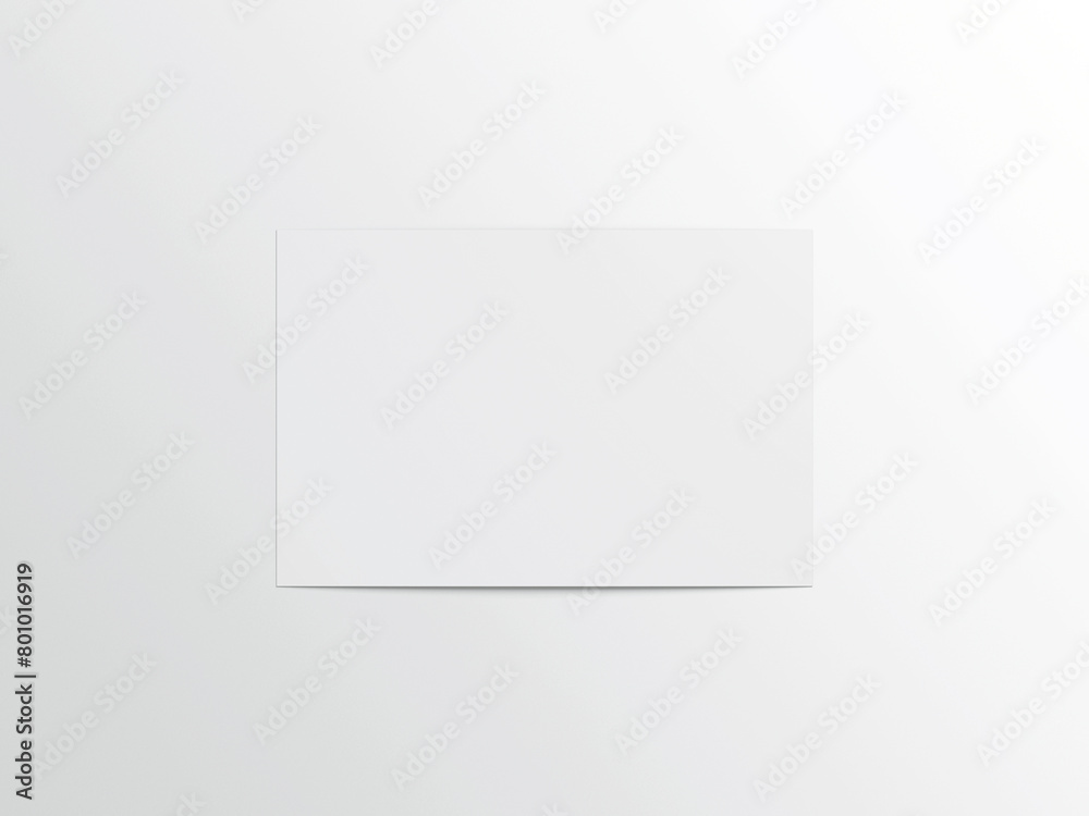Postcard Invitation with Envelope Mockup 3D Rendering on Isolated Background