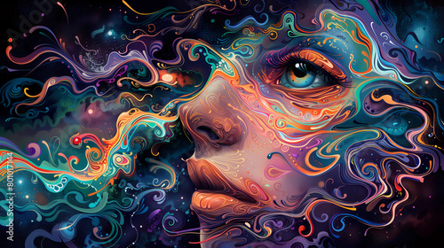 Abstract psychedelic art