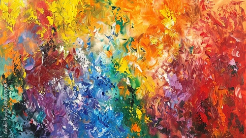 Colorful abstract painting. The painting is full of vibrant colors and energy. It would be a great addition to any home or office.