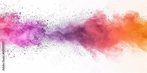 abstract background of summer tone coloured powder exploding in white background.