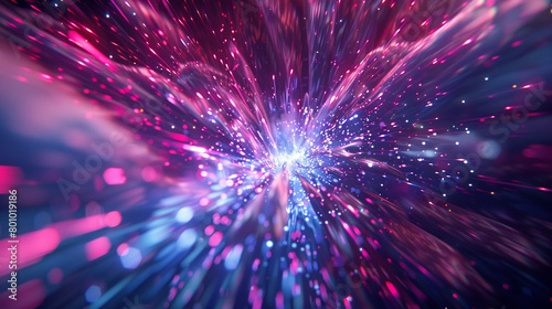 Energetic bursts of digital fireworks frozen in time, creating a captivating visual symphony of light and color.