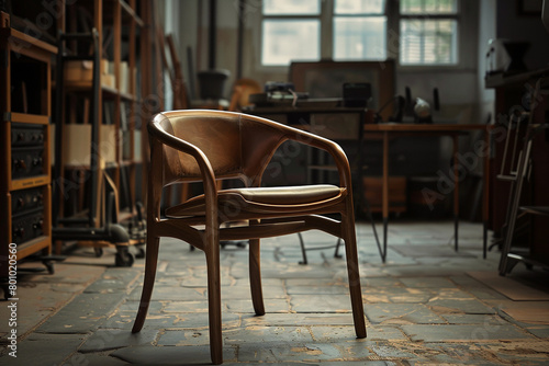 The Bofinger chair in a studio setting  evoking a sense of sophistication and refined aesthetics.