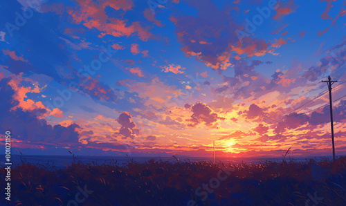 sunrise background-generative aI