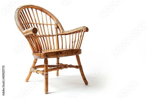 Traditional Windsor chair in a modern setting  isolated on white.