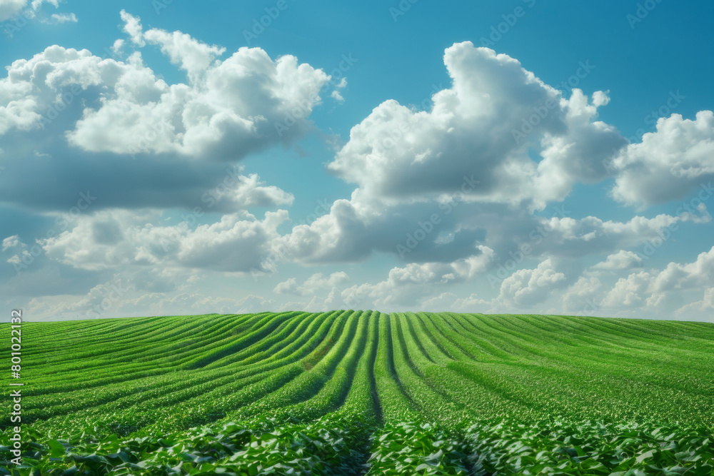 View of soybean farm agricultural