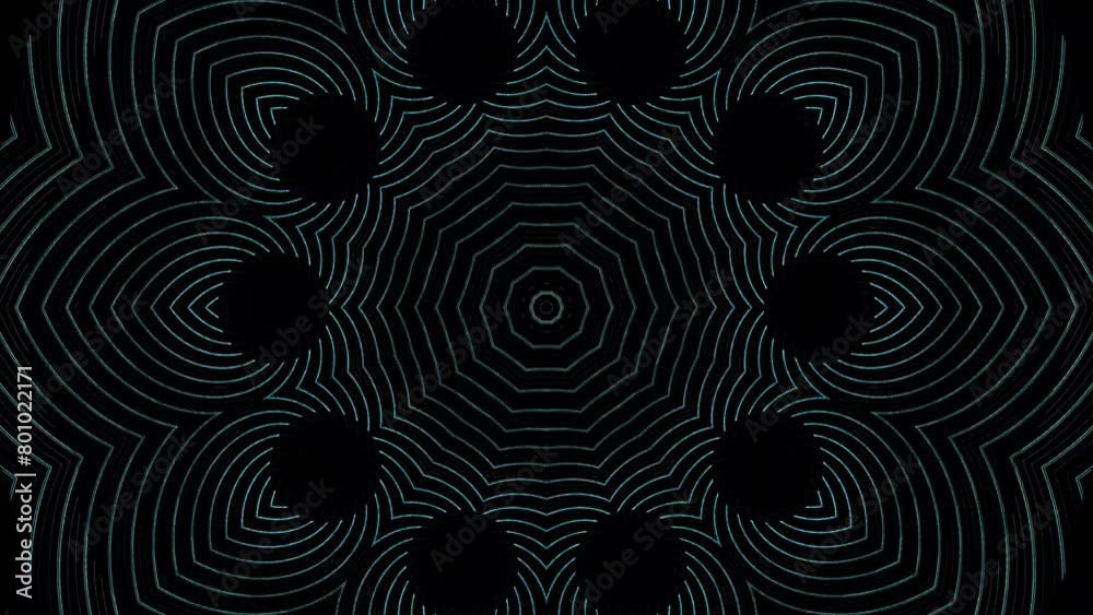 abstract lines colorful dots light shining round shape in center, black background abstract lines colorful dots light shining round shape in center, black background