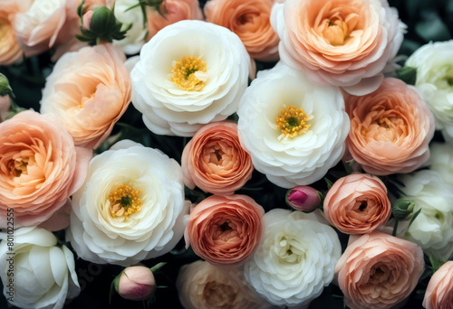  flowers view drops banner water rose ranuncula Ranunculus Colorful blooms background top wallpaper white Background Flower Texture Banner Wedding Fashion Nature Wall Floral Rose Garden Card Color 