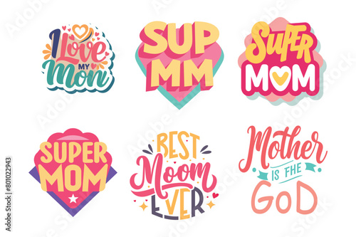 Cherish Mom Elegant Mother s Day Sticker Design