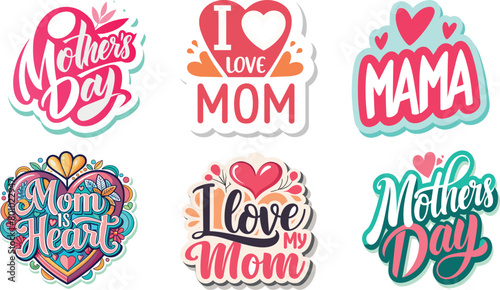 Celebrate Motherhood Trendy Mother's Day Calligraphy Design