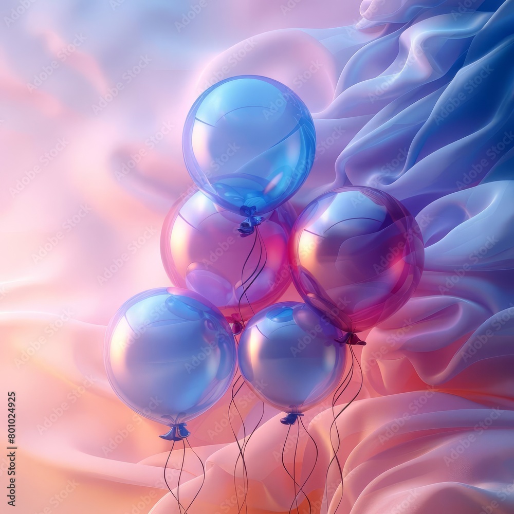 A beautiful and colorful bunch of balloons floating in the sky A beautiful and colorful bunch of balloons floating in the sky