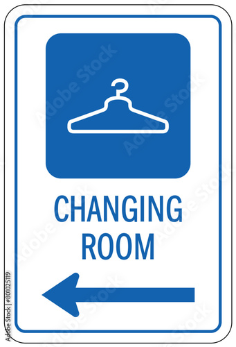 Changing room sign