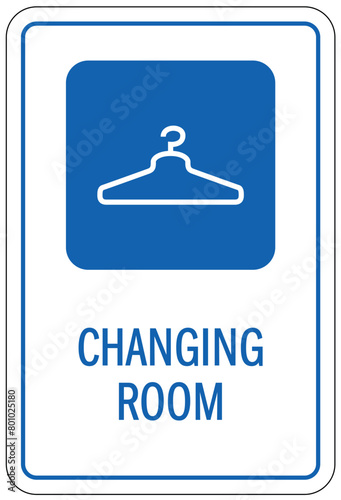 Changing room sign