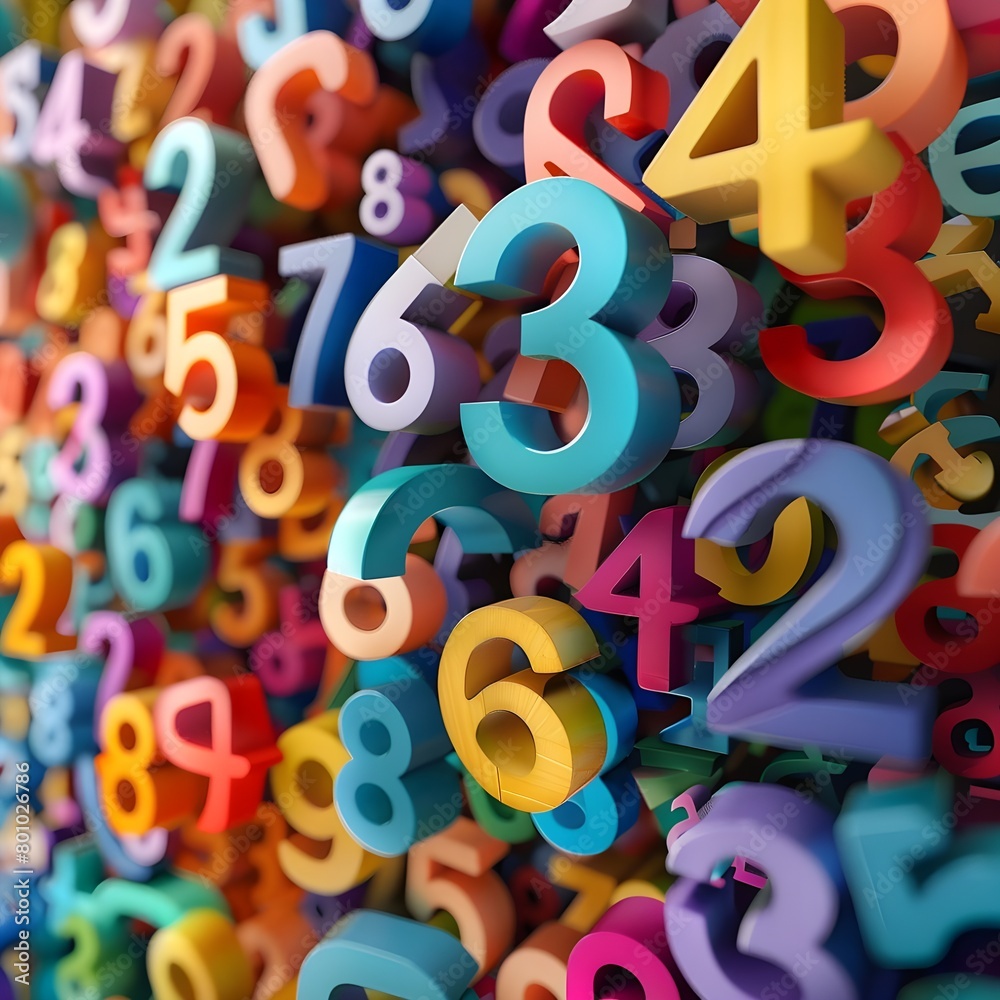 A pile of Colorful wooden numbers on a White background
A pile of Colorful wooden numbers on a White background