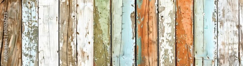 Wallpaper Mural boards multicolored vintage old background Torontodigital.ca