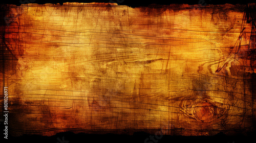 A wooden background with a yellowish color. The background is rough and has a worn out appearance photo