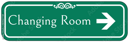 Changing room sign