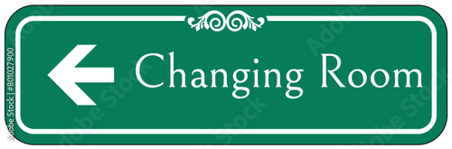 Changing room sign