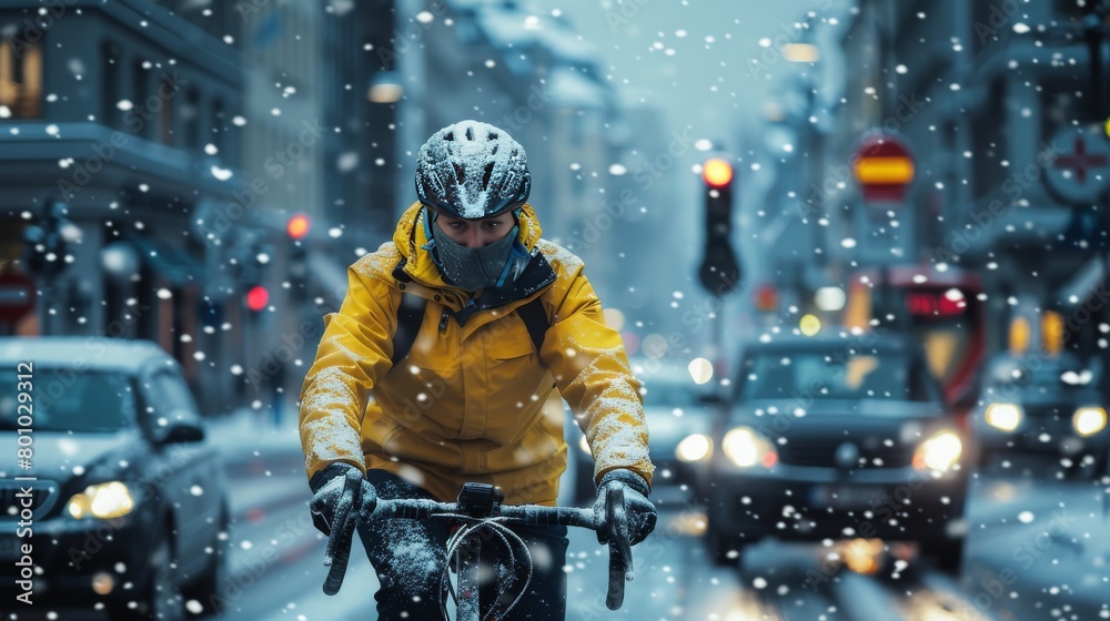 delivery man courier on bicycle delivery man courier on bicycle