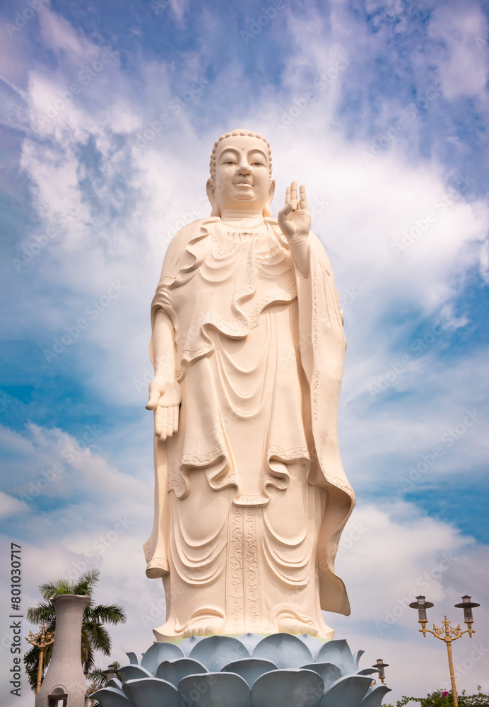 Giant Buddha statue in Vietnam with blue sky Giant Buddha statue in Vietnam with blue sky