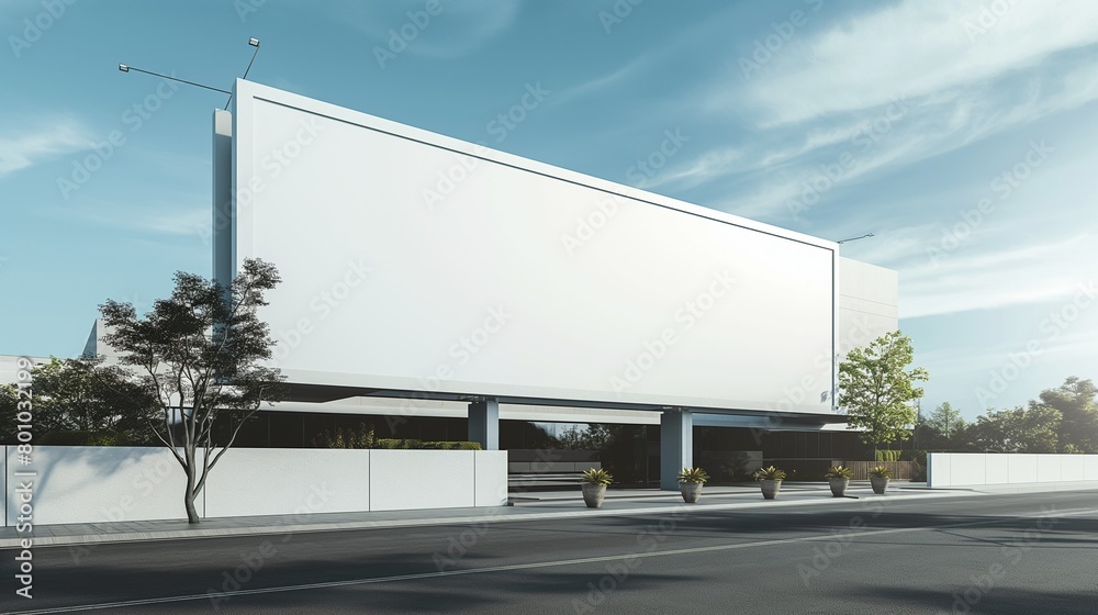 A Blank Billboard On The Street. A Blank Billboard On The Street.