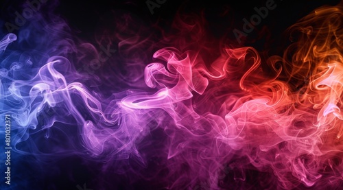 Vivid swirls of blue and pink smoke intertwine  creating a dynamic and ethereal motion background