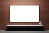 Blank White Wall frame mockup, 3d render 