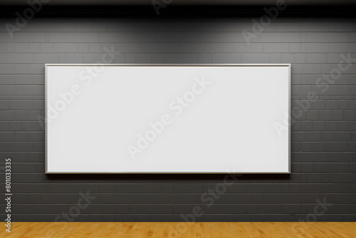 Blank White Wall frame mockup, 3d render 