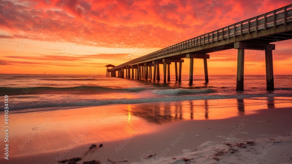 Beautiful view of the sunrise at Dermaga.AI generated image