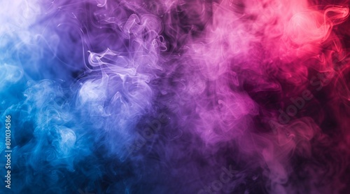 Vivid swirls of blue and pink smoke intertwine, creating a dynamic and ethereal motion background