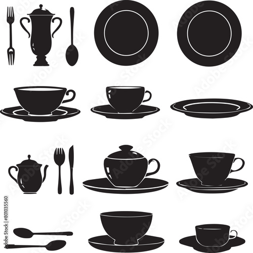 set of coffee cups