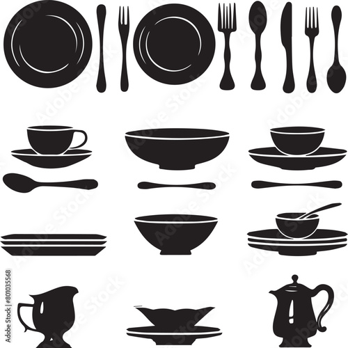 set of kitchen utensils