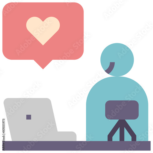 creator flat style icon