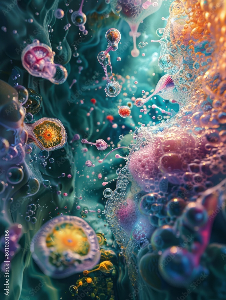 cell in liquid environment. cell in liquid environment.