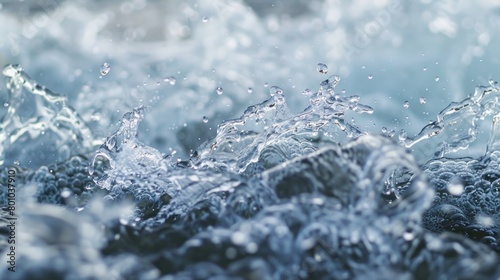Water Splash isolated on white background .AI generated image