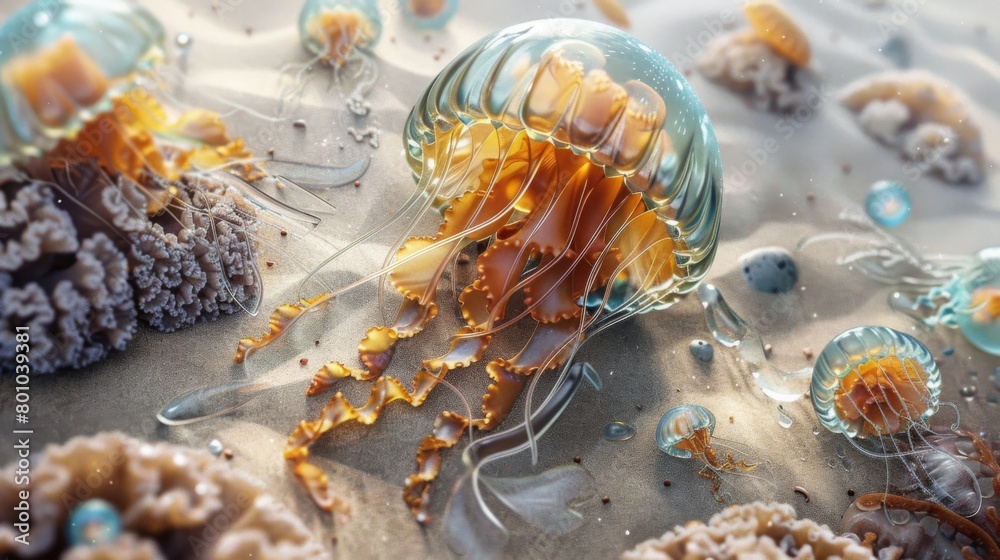 Majestic Jellyfish Migration in Shallow Coastal Waters Majestic Jellyfish Migration in Shallow Coastal Waters