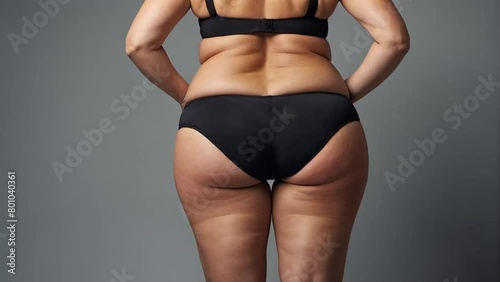 Overweight woman in lingerie