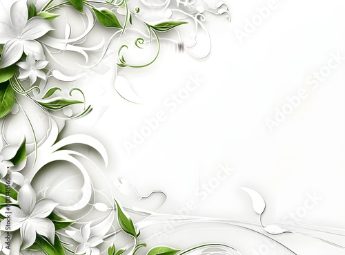 background with space, Borda floral com galhos em fundo branco, Borda floral com galhos em fundo branco

 photo