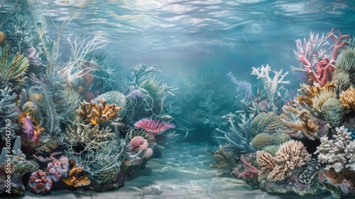 Vibrant Coral Reef Ecosystem Underwater Seascape