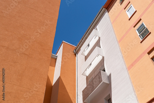 Restored façade in workers' neighborhood
