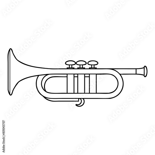 trumpet line illustration