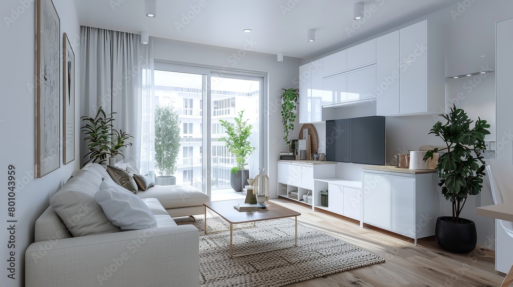 Small Living Room Minimalist Decor: A photo showcasing a small living room with minimalist decor