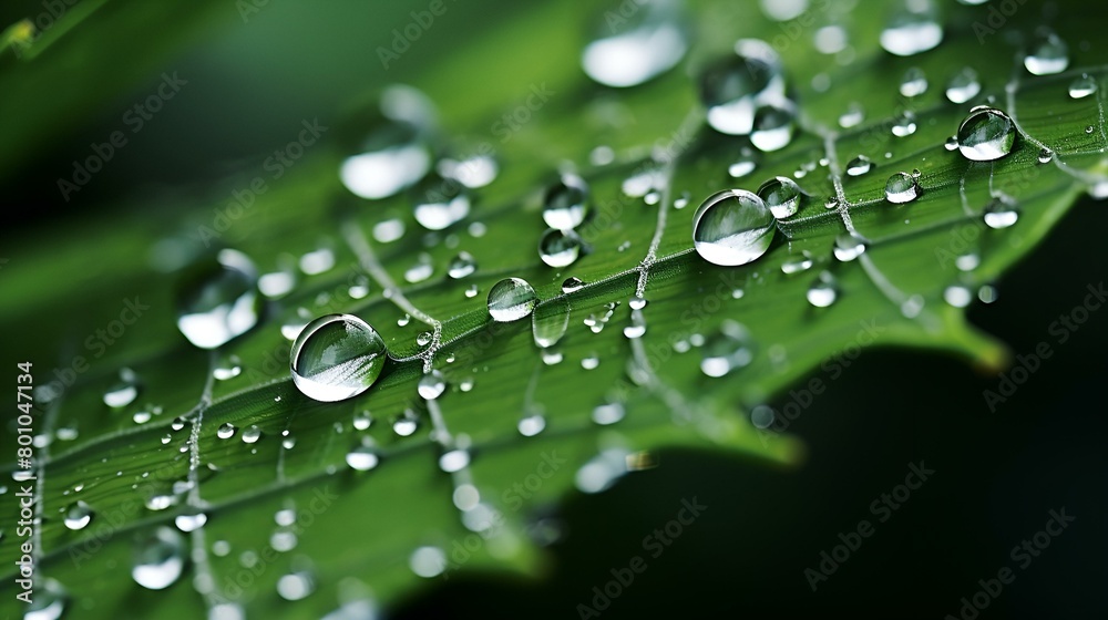 water drops on leaf
