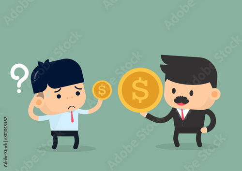 Businessman confused about his salary after taxes.