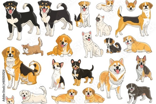 set of different dogs © Artur