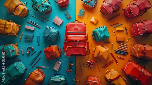 The school bag hung on the wall with a quiet dignity, a faithful companion to its owner's educational journey. Its sturdy straps bore the weight of countless textbooks, notebooks, and supplies, photo