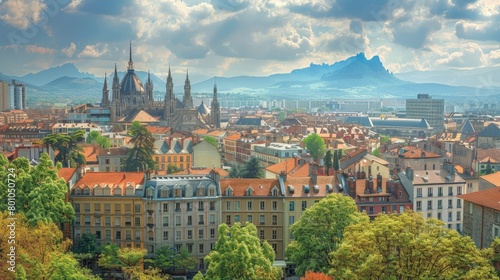 Clermont-Ferrand Volcanoes Skyline photo