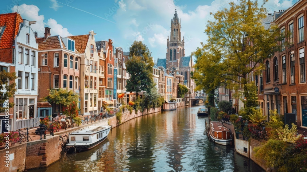 Utrecht Historic Canals Skyline