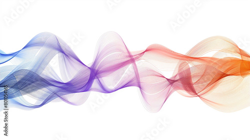 Dance to the rhythm of progress with rhythmic gradient lines in a single wave style isolated on solid white background